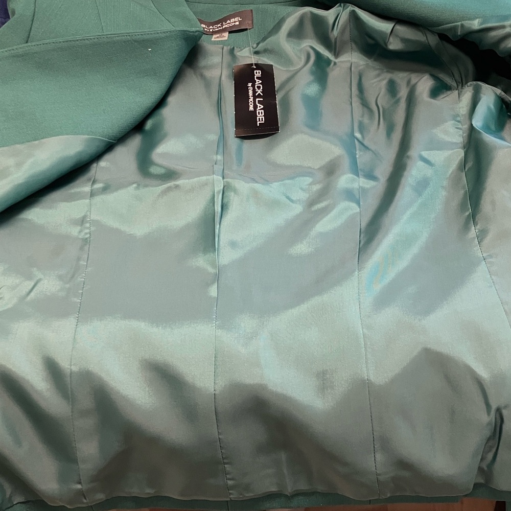 NWT Black Label by Eva-Picone Woman's Classic Fit Suit Jacket, Size 16, Green - Picture 10 of 13